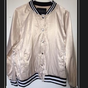 Forever 21 Plus Size Blush Baseball Jacket